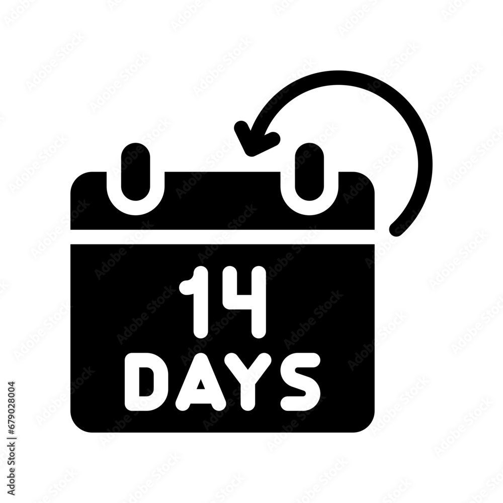 14 days glyph icon 14 days glyph icon