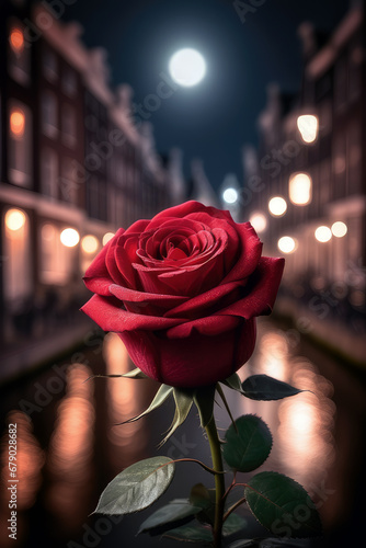 red rose, generated by artificial intelligence