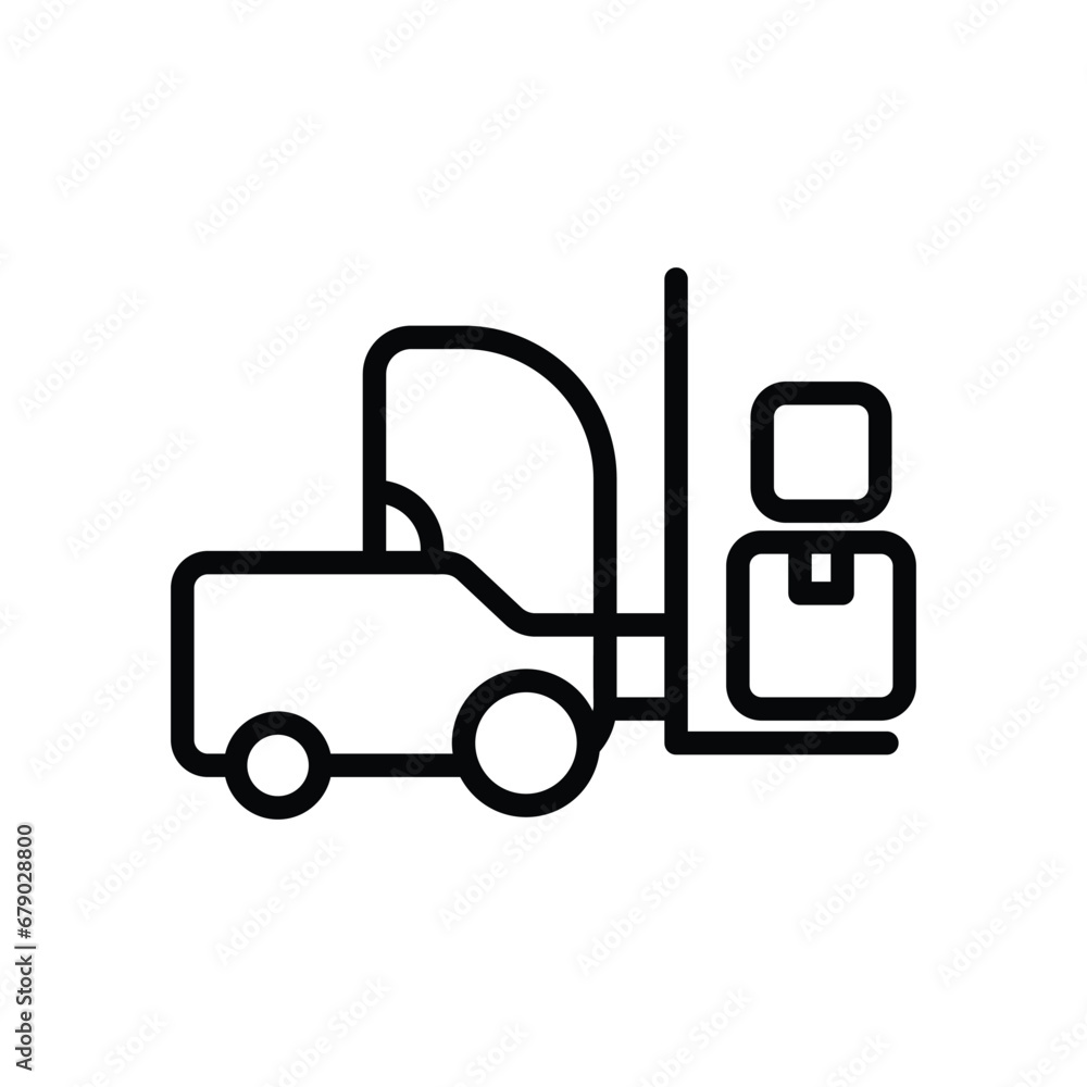 Forklift icon isolate white background vector stock illustration Forklift icon isolate white background vector stock illustration