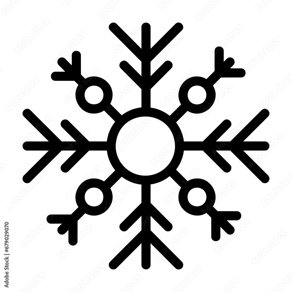 Obraz premium snowflake outline icon