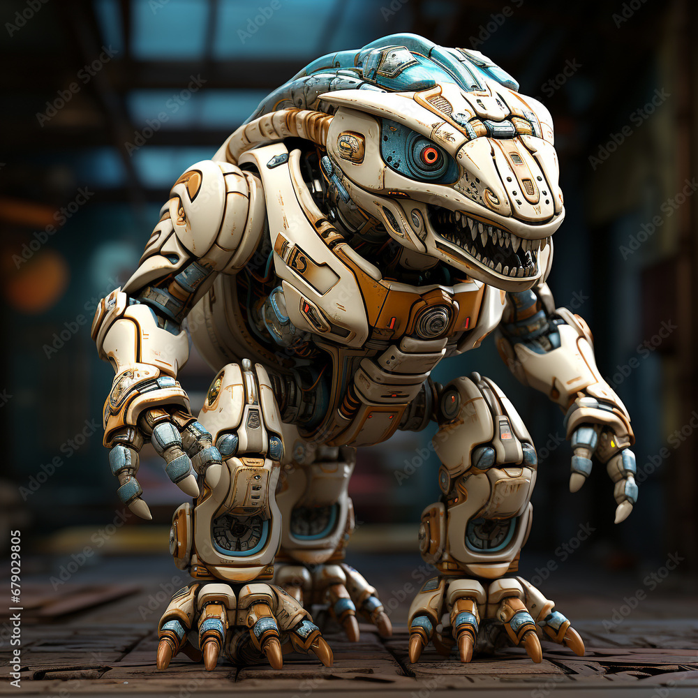 3D cartoon Triceratops robot 3D cartoon Triceratops robot