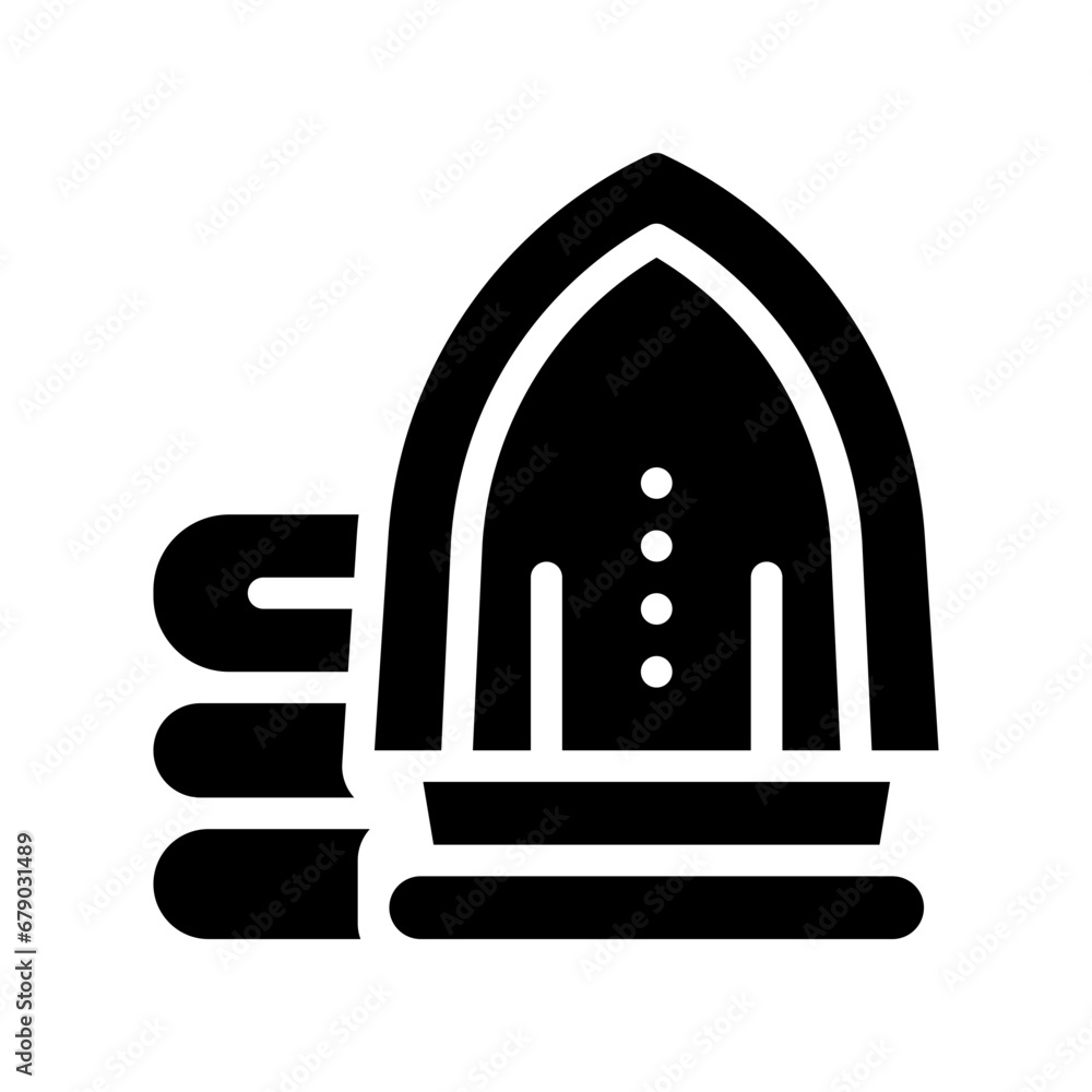 Obraz premium steam iron glyph icon
