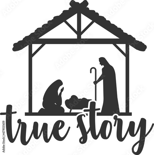True Story - Nativity Illustration