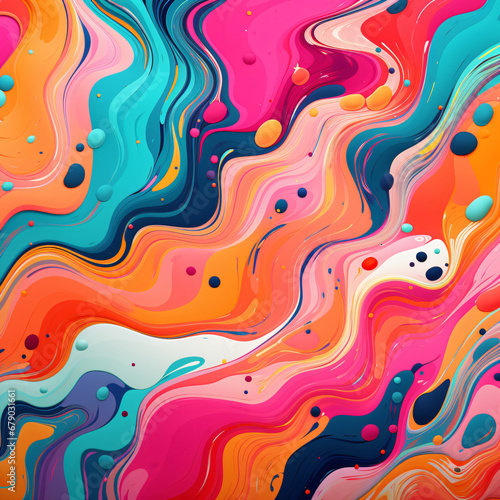 Colorful and black abstract illustration marble art
