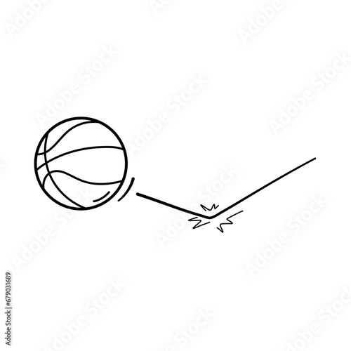 hand drawn doodle sport ball bounce