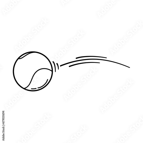 hand drawn doodle sport ball bounce