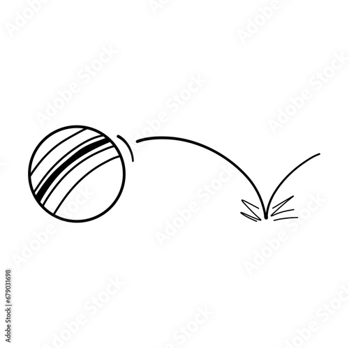 hand drawn doodle sport ball bounce photo