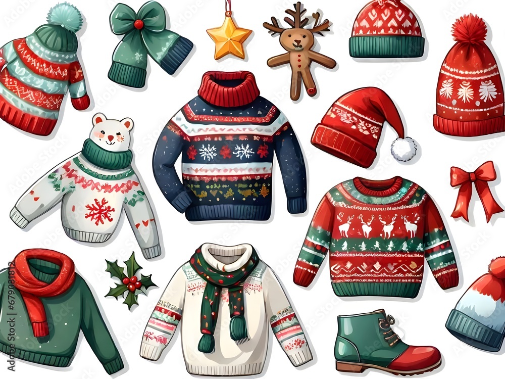 Christmas winter sweater set