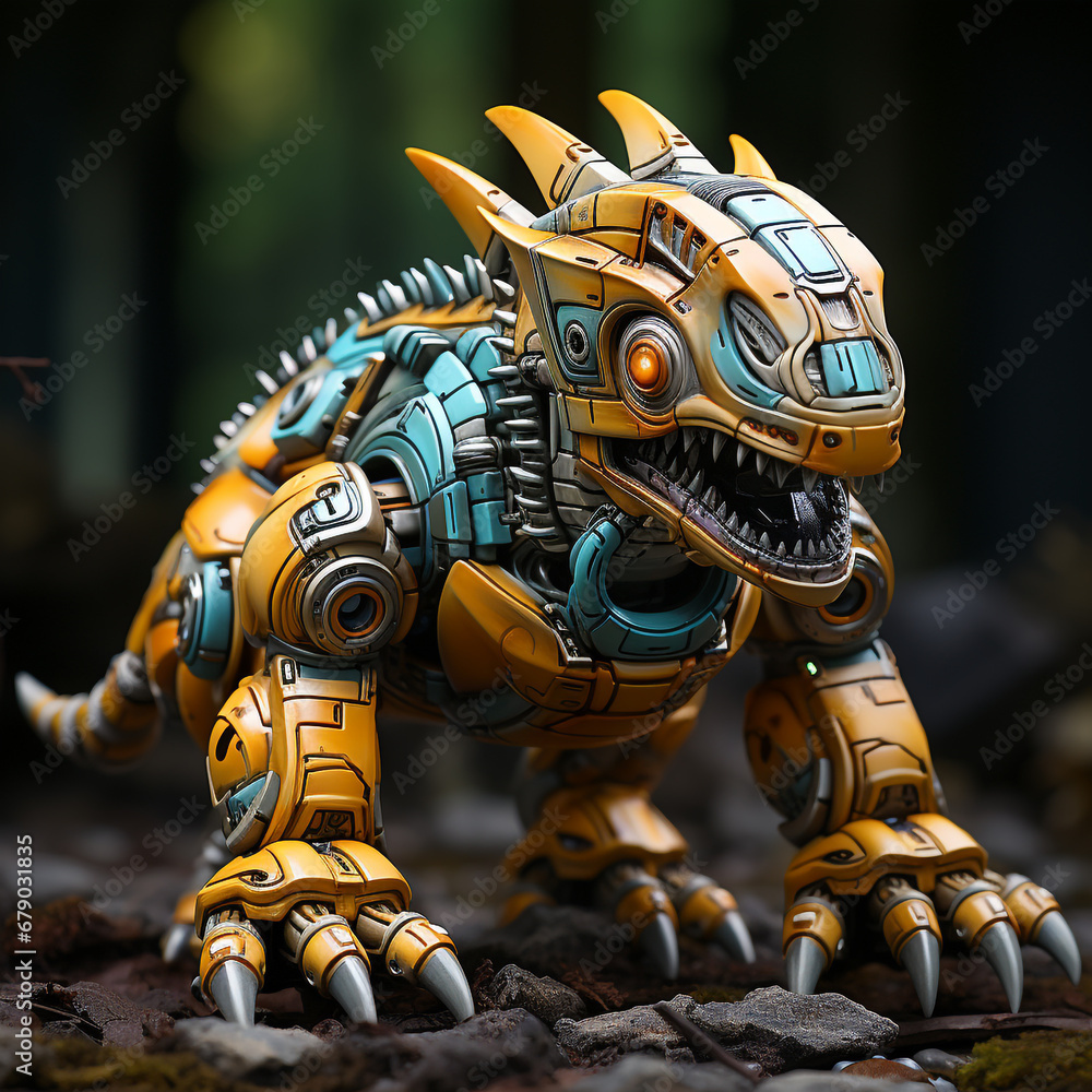 3D cartoon Triceratops robot 3D cartoon Triceratops robot