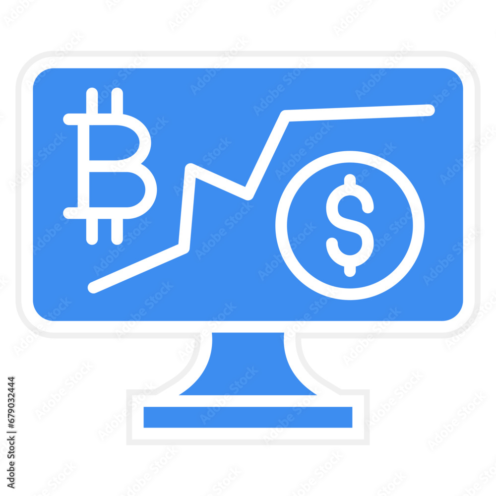 Cryptocurrency Investment Icon Style Cryptocurrency Investment Icon Style