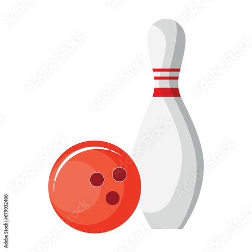 Bowling Ball and Pins