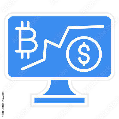 Cryptocurrency Investment Icon Style