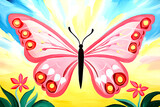 sweet butterflies watercolor painting 