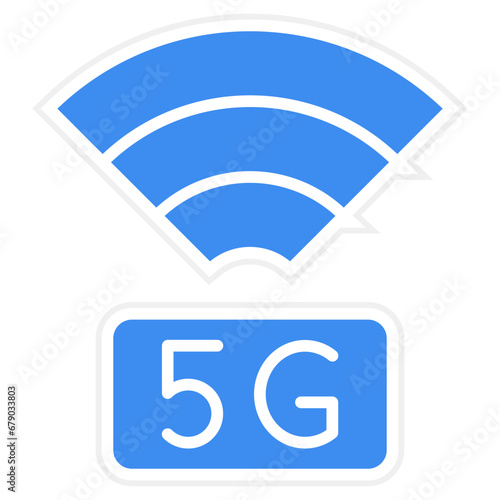 5G Network Icon Style