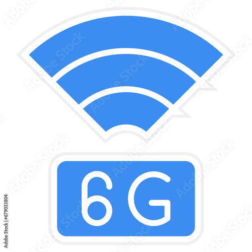 6G Network Icon Style