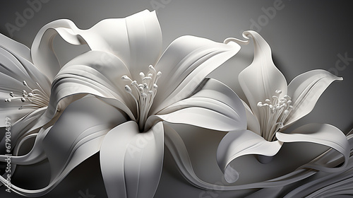 white lily HD 8K wallpaper Stock Photographic Image
