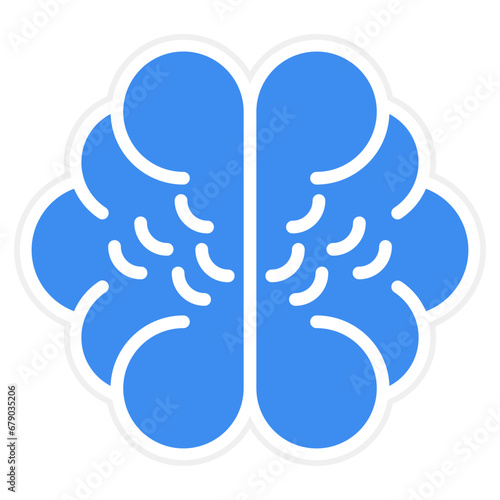 Human Brain Icon Style