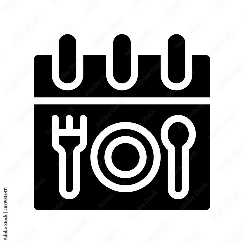 Fototapeta premium reservation glyph icon