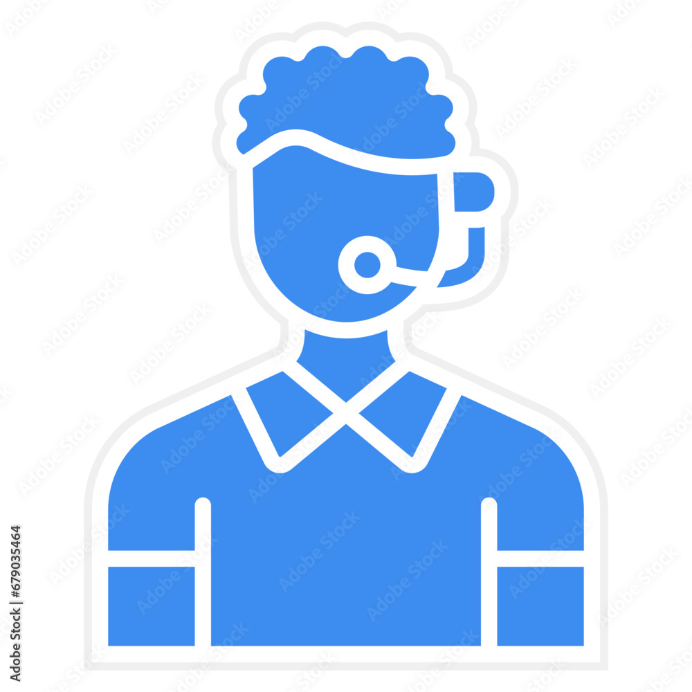 Customer Service Agent Icon Style Customer Service Agent Icon Style