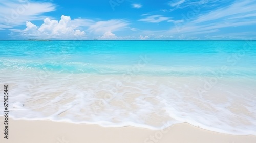 Beautiful white sand beach and turquoise water