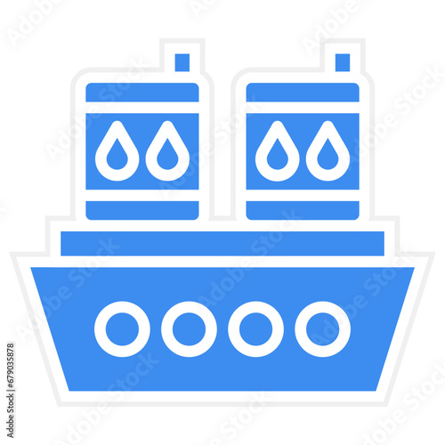 Ocean Oil Spill Icon Style