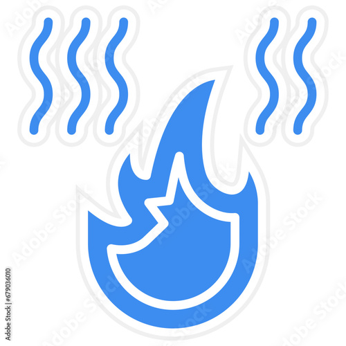 Fire Pollution Icon Style