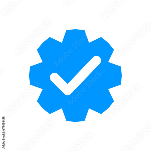 Verified badge profile vector 