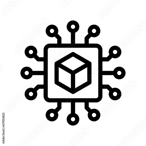 digitalisation line icon