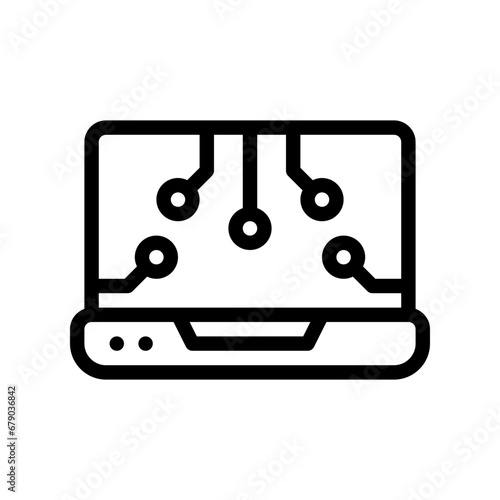 laptop line icon