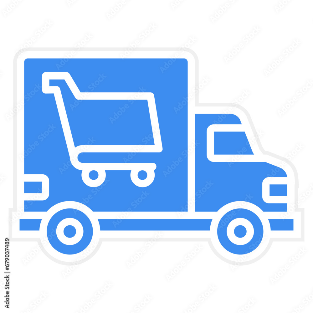Groceries Delivery Icon Style Groceries Delivery Icon Style