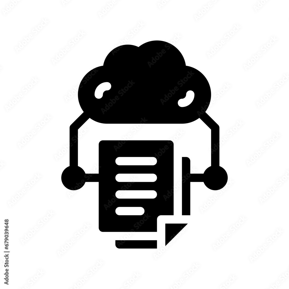 cloud computing glyph icon cloud computing glyph icon
