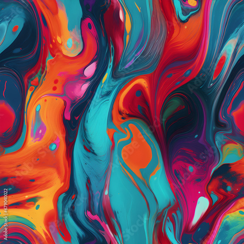 seamless abstract colourful flowing vivid paint pattern texture