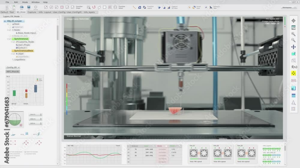 Hi tech artificial organ production equipment used at the healthcare facility. Setting up the hi tech healthcare organ printing software. Modern Hi tech healthcare organ making 3D printer. Hi tech artificial organ production equipment used at the healthcare facility. Setting up the hi tech healthcare organ printing software. Modern Hi tech healthcare organ making 3D printer.