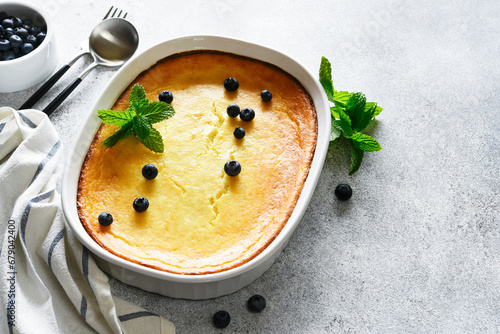 Casserole with cottage cheese. Cottage cheese pie.