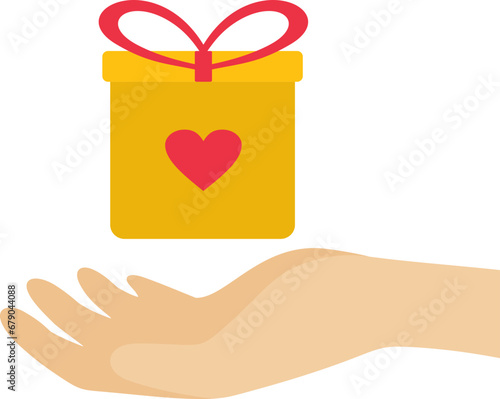 Donation box illustration