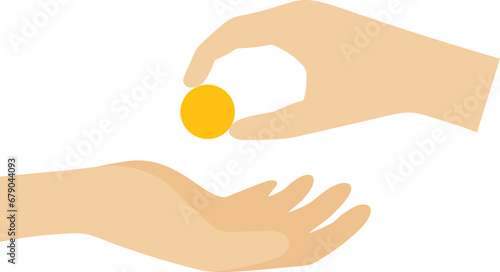 Money donation illustration