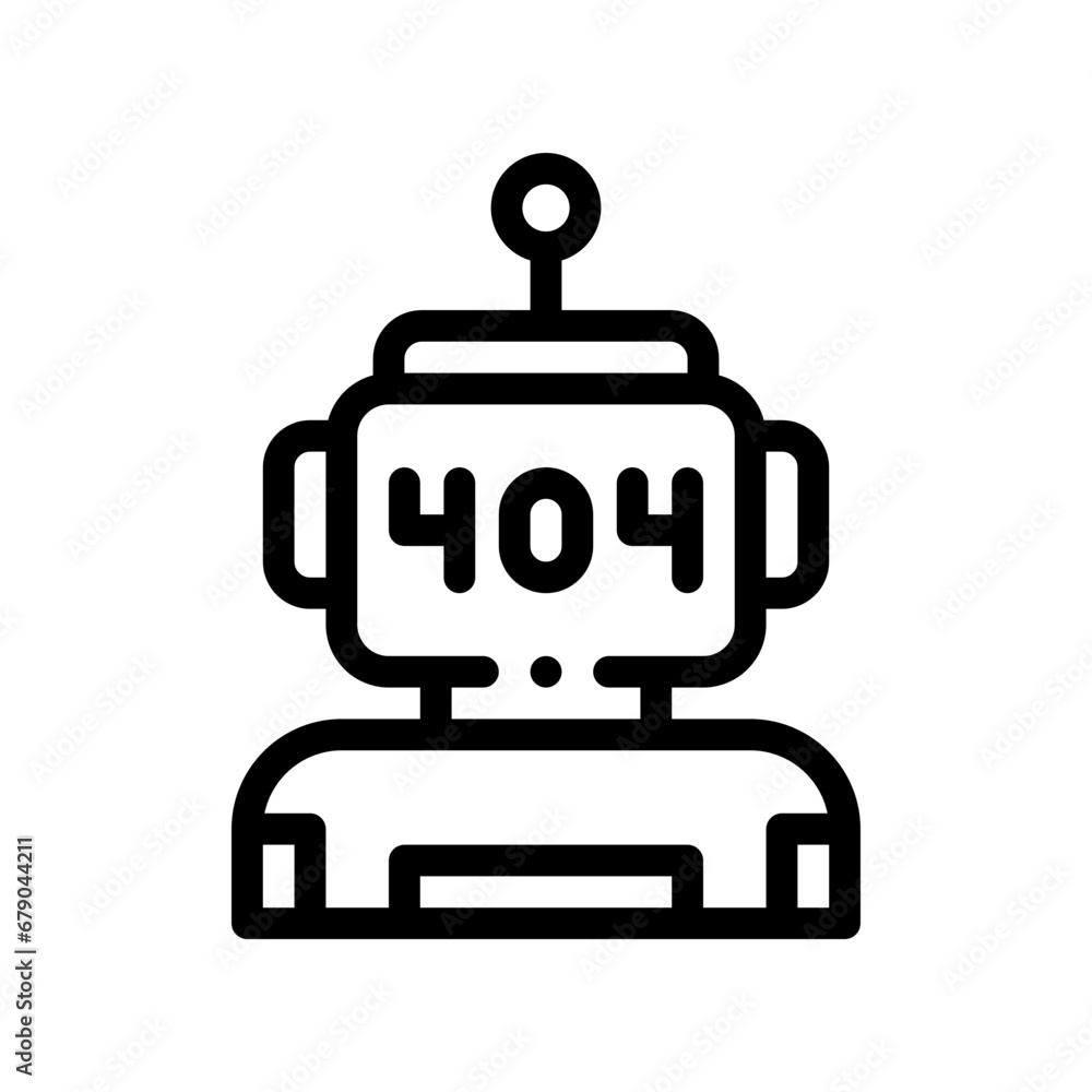 robot line icon robot line icon