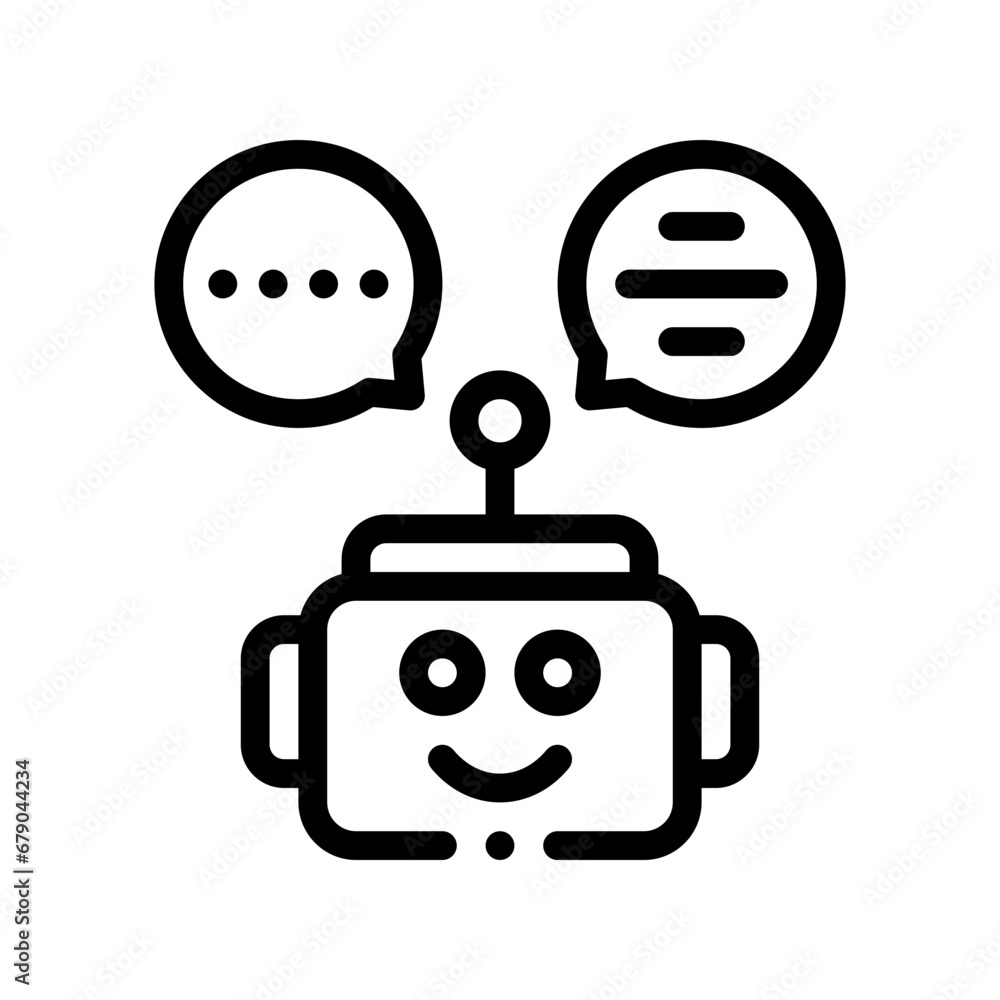 robot line icon robot line icon