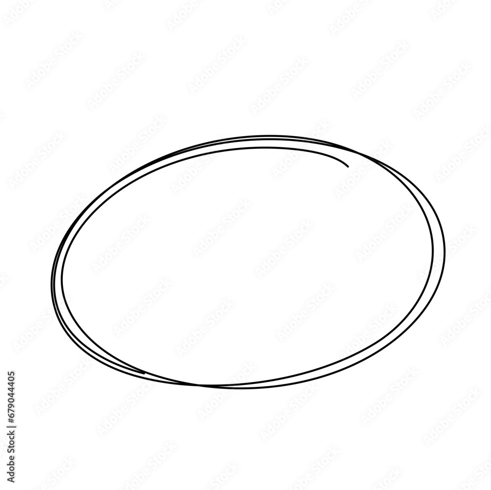 Vector doodle circle frame Vector doodle circle frame