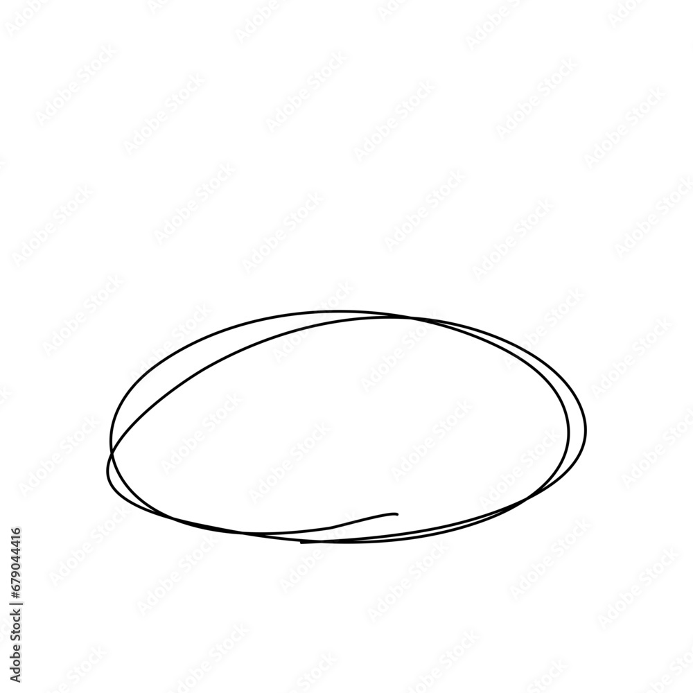 Vector doodle circle frame Vector doodle circle frame