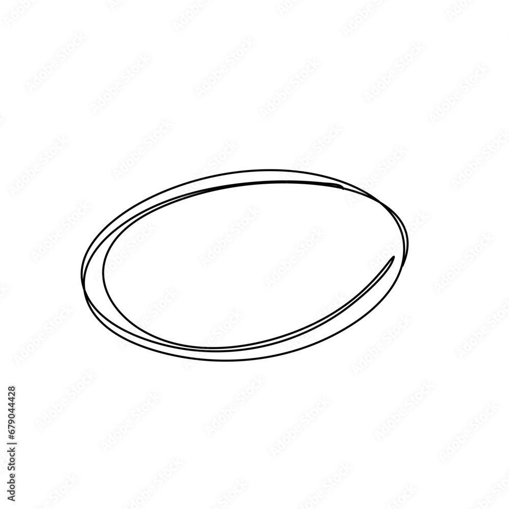 Vector doodle circle frame Vector doodle circle frame
