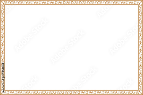 Elements of ornate vintage frames. Gold on white classic calligraphy swirls, floral motifs. Design print for greeting cards, wedding invitations, restaurant menu, royal certificates. Set 90