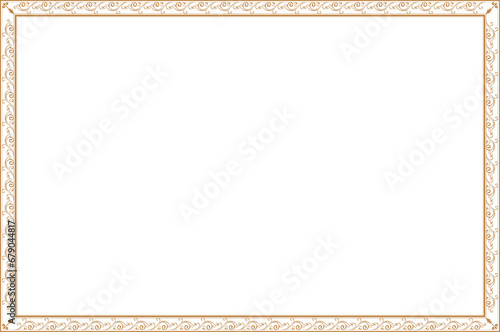 Elements of ornate vintage frames. Gold on white classic calligraphy swirls, floral motifs. Design print for greeting cards, wedding invitations, restaurant menu, royal certificates. Set 88