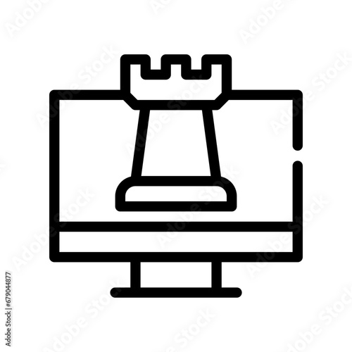 online strategy line icon