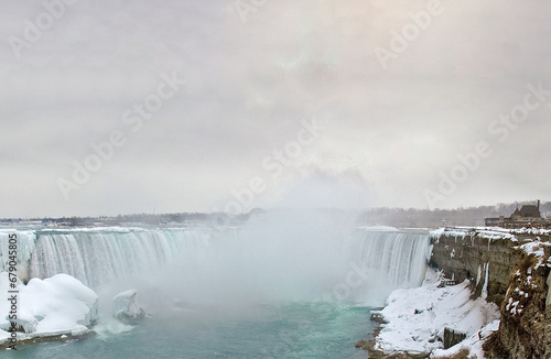 American Side of Niagara Falls During Winter