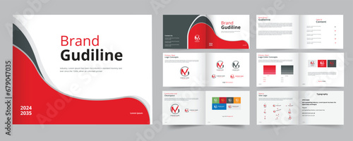 Brand guideline layout template and brand guideline design