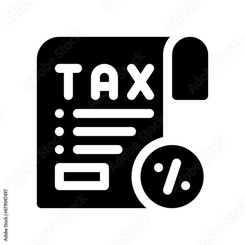 tax glyph icon