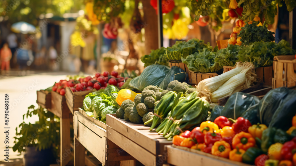 Fresh vegetables in street outdoors market