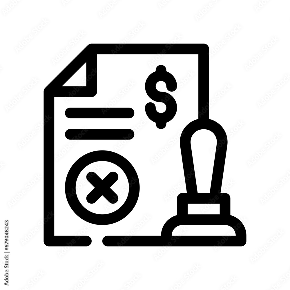 rejected line icon rejected line icon