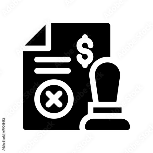 rejected glyph icon